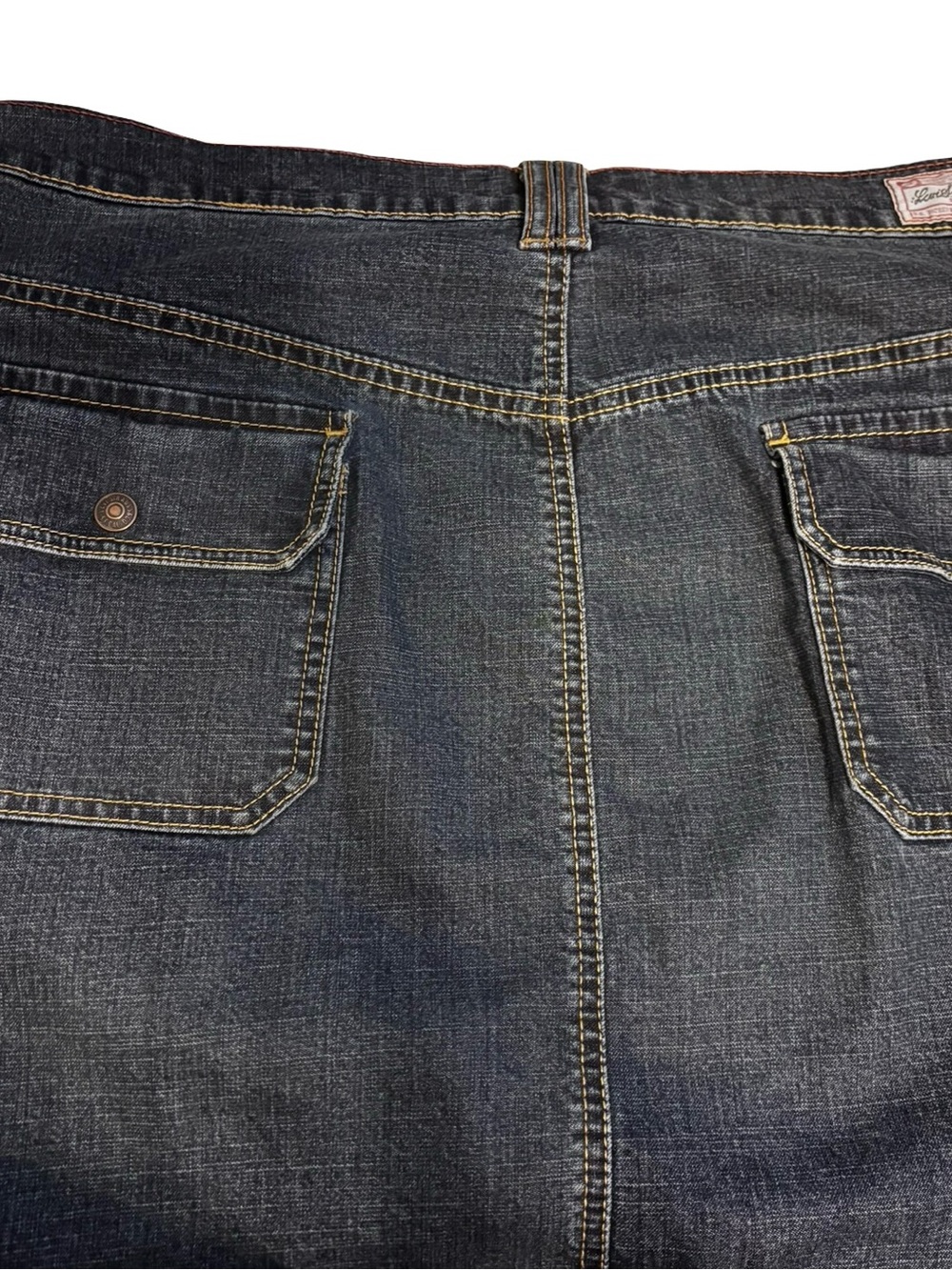 Levi Strauss Denim Maxi Skirt Women’s Dark Wash Split Hem Y2k - Picture 4 of 7